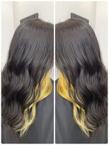 ニーラ バイ ニライカナイ 八幡宿店(Neela By Nirai Kanai)&nbsp;イヤリングカラー/黄色/イメチェン/前髪/白髪/アンブレラカラー