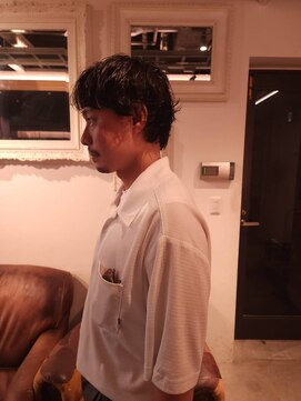 ブロック ジャポン(bloc japon) メンズのニュアンスパーマ前下がりショートヘアー