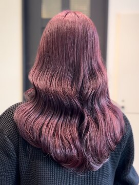 ジラソル(girasol) ワインレッド×韓国レイヤー×前髪×トリートメント