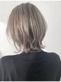 ネオウルフ×ミルクティベージュボブウルフウルフカット