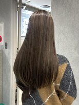 ラック(LUCK)&nbsp;コントラストハイライト/船橋/くすみベージュ/細めハイライト