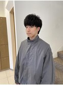ツーブロックナチュラルショートマッシュ