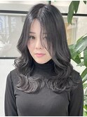 韓国風レイヤーカットアディクシーカラーグレージュ顔周り堺東