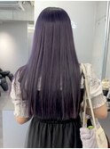ロングストレート　ラベンダー　ふじゆー