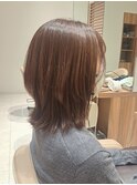 【大人かわいいカラー】モカグレージュ×くびれヘア