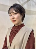 ”丸みショート×ウォームブラウン”