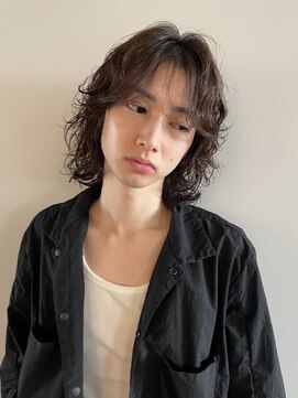 オルカ(ORCA) men's/メンズボブ/ニュアンスパーマ/メンズミディアム/眉毛/新宿
