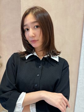 オン キャナルシティ博多前店(on) 【晴音】ミディアムレイヤー/チョコレートブラウン/30代