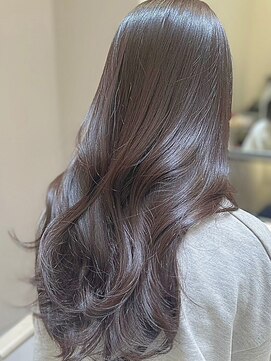 ケーツー エム 京都ラクエ(k-two emu) ロングレイヤーカット*巻き髪ロング*グレージュカラー*髪質改善