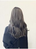 大人可愛い透明感立体感くすみカラーアッシュグレー×ハイライト