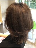 元住吉OREO☆重めボブに飽きたらミディアムウルフ毛先を遊ばせる