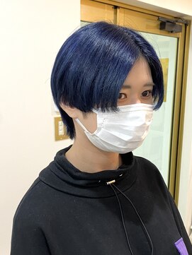 バレル 天王寺阿倍野店(Barrel) ハンサムショート×ネイビーブルー