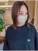 切りっぱなしボブ×バイオレットブラウン