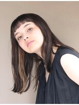 ナタン 自由が丘(NATHAN)&nbsp;モノトーングレージュ×バリアージュ×ブルーサファイア×ボブ