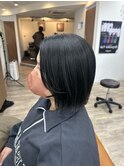切りっぱなしボブ／外ハネ