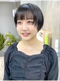 前髪ありショート 大人可愛いひし形ショート