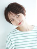 ショートカット×ひし形ショートボブ×前髪あり20代30代