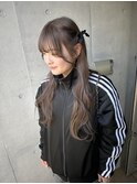 ミルクティーベージュ グレーベージュ レイヤーロング