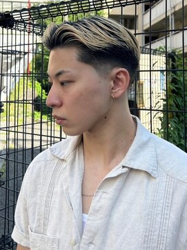 ビンゴ(BINGO) 1847渋谷メンズカットハイライトメッシュバーバーフェードカット