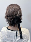 ヘアセット　シニヨン