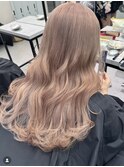 くびれヘア/アプリコットオレンジ/夏のヘアアレンジ/梅田