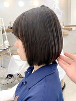 ロミー 本厚木(ROMMY.)&nbsp;20代～50代☆丸みショートボブ前髪カット暗めカラー髪質改善
