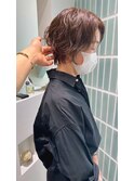 前髪.マルチダボブ.ピンクベージュ.インナーグレージュ/.mood46