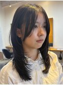【RIN】韓国ヘア セミロング レイヤーカット