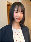 レイヤー ボブ 顔周りカット 前髪 暗めカラー 透明感カラー 20代