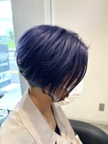 エイト 沖縄豊崎店(EIGHT toyosaki)&nbsp;【EIGHT 豊崎】お客様スタイル_刈り上げブルーバイオレット