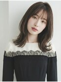 大人ミディ20代30代40代◎前髪あり艶髪くびレイヤーボブ成増