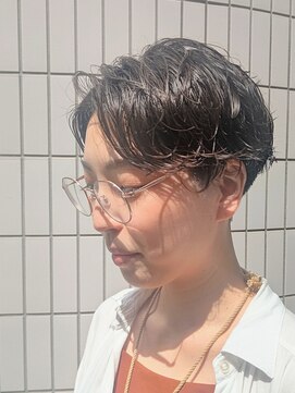 パール(PEAR+L) センターパート×刈り上げ×パーマ×ショート