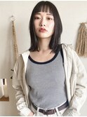 【MOAHWK】ダークオリーブ + 切りっぱなしニュアンスミディ