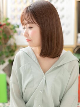 カバーヘア ブリス 北浦和(COVER HAIR bliss) ★シースルー前髪シルキーベージュ大人ボブディ20代30代40代★10