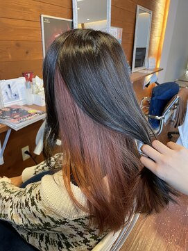 ピールアーク(peal ark) 20代30代40代大人可愛いインナーカラー毛先パーマ透明感