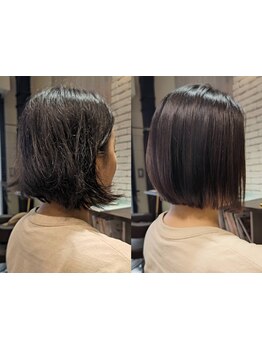 ダメージやエイジングによるくせやうねりも味方に！【髪質改善ストレート】で驚くほどの扱いやすさに感動★