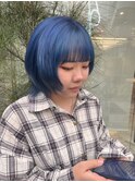 ブルーネイビー/ウルフカット【佐々木麻衣】