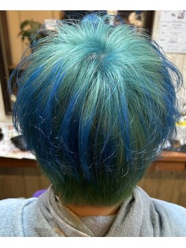 スウィープヘア(Sweep Hair) ターコイズ×ミント