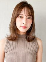 キリ 表参道(kyli)&nbsp;艶感セミディ愛されうる艶髪アンブレラカラー前髪大人可愛い