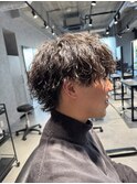 波巻きパーマ×ウルフマッシュ