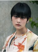 直毛多毛マッシュ黒髪重軽透け感抜け感