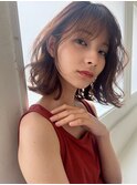 抜け感ウェーブボブ