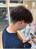 メンズパーマスパイラルパーマメンズカット刈り上げショート