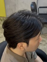 ルーメン 岐阜(ROOO MEN)&nbsp;メンズツーブロックフェザーマッシュカット曲がる縮毛矯正