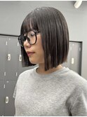 切りっぱなしボブ/ストレートボブ/酸性ストレート@重里