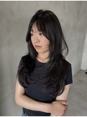 レイヤーカット/透明感カラー/ロングレイヤー/韓国スタイル