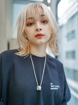 ギークス(GEEKS) 【GEEKS渋谷】ホワイトブリーチ/ネオウルフ/冬カラー/ハイトーン