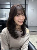 ◎小顔ヘア レイヤーカットワンホンヘア韓国ヘア
