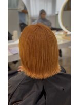 リアン 上尾店(Rien) オレンジ×ぱつっとボブ