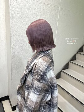 シック(chic.) ピンクラベンダーベージュ/ボブカット/ニュアンスカラー/天神